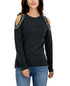 INC International Concepts Womens Jewel Studded Cold Shoulder Sweater